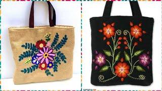 Top Latest Hand Embroidery Flowers Shoulder Bigs Designs