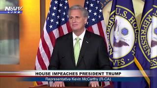 "IT'S NOT IMPEACHABLE": Kevin McCarthy reacts to House passing both articles