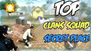 Clans squad Secret place in free fire || Top hidden place in free fire || One day Rank push