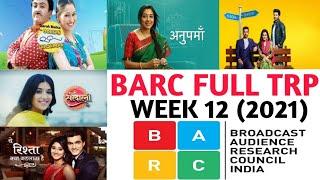 BARC Full TRP of Week 12 (2021) | Kumkum Bhagya ,  Yrkkh , Shakti , Anupamaa , Baalveer and More