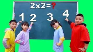 Learn Math at School (② X ② = ? ) ✅  Best Test Math and Numbers for Kids Exam HCN Go School