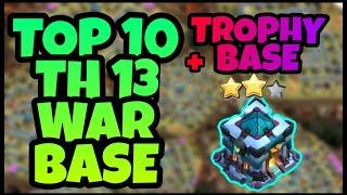 TOP 10 TH 13 War Base + Trophy Base || Anti 2 Star || CWL War Base 2020 With Copy Links