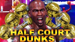*HALF COURT LINE DUNKING* MICHAEL JORDAN In NBA 2K.. Half Court DUNK PACKAGE IS NOW BANNED IN 2K!