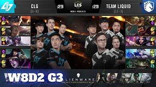 CLG vs Team Liquid | Week 8 Day 2 S10 LCS Summer 2020 | CLG vs TL W8D2