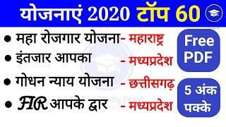 महत्वपूर्ण योजनाएं 2020 | TOP 60 | Government Scheme 2020 | Current Affairs 2020