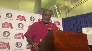 FSU interim head coach Odell Haggins talks loss to Florida