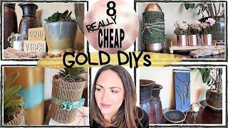 8 GOLD DOLLAR TREE DIYS 