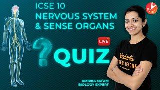 LIVE Quiz on Nervous System | Nervous System & Sense Organs Class 10 ICSE Biology | Vedantu Class 10