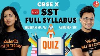 SST LIVE MCQ QUIZ | FULL Syllabus | CBSE Class 10 Social Studies | NCERT @Vedantu Class 9 & 10