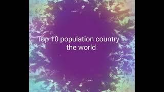 Top 10 population country in the world 2021