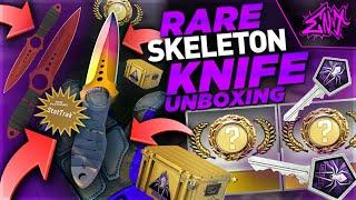 RARE SKELETON KNIFE UNBOXING!! SHATTERED WEB CASE! | Top 5 - CS:GO