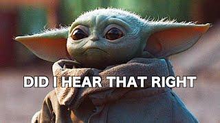 Baby Yoda JUDGING everyone with subtitles