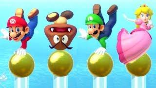 Super Mario Party MiniGames - Mario vs Luigi vs Peach vs Goomba (Master Cpu)