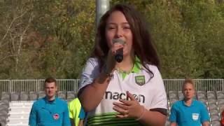 10-Year-Old Roberta Battaglia Sings Canada National Anthem at York9 FC Canadian Premier League game