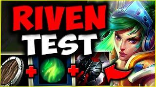 TESTING RIVEN *OP* LANE BUILD IN PATCH 10.15+ (SW+Dshield) - League of Legends