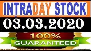 IntraDay Top 3 Jackpot Call 03.03.2020 || intraday tips || best stock for 2020