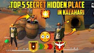 TOP 5 SECRET HIDDEN PLACE IN KALAHARI MAP FREE FIRE || HIDDEN PLACE IN FREE FIRE