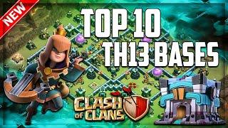 New Top 10 TH13 WAR/CWL/LEGEND Base Link 2021 | All Time Best TH13 War Base Link Anti Everything