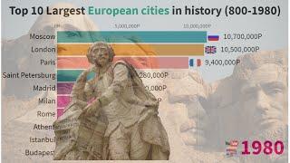 Top 10 Largest European cities in history 800-1980