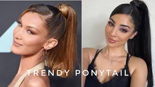 Bella Hadid Side Part Pony | TREND ALERT 