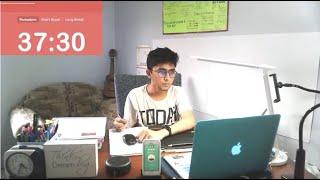 Study with me Live Pomodoro | 1 Hour w/ Meditation