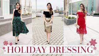 HOLIDAY DRESSING & CHRISTMAS OUTFIT IDEAS! | AD