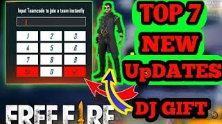 10 NEW UPDATE IN FREE FIRE //FREE FIRE TOP 10 NEW UPDATE DJ GIFT