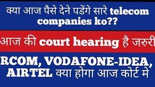 Vodafone idea, Rcom AGR dues latest news| Agr dues case hearing | Vodafone idea share| Rcom share