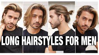 4 LONG HAIRSTYLES FOR MEN 2021 | Men's Hair Tutorial