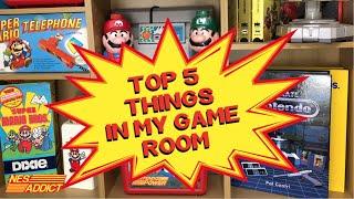 Top 5 Things in My Game Room Collection Video | NES ADDICT