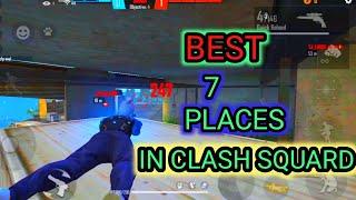 TOP 7 HIDDEN PLACES FOR CLASH SQUARD // BEST PLACE TO HIDE IN FREE FIRE // RNS gaming team