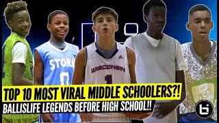 TOP 10 Most Viral MIDDLE SCHOOLERS in Ballislife History! Basketball YOUTUBE LEGENDS!