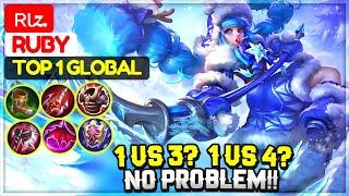 1 VS 3?? 1 VS 4?? No Problem!! [ Top 1 Global Ruby ] ʀιz. - Mobile Legends