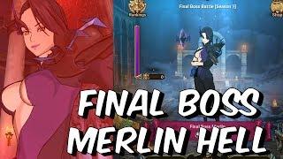 Final Boss Merlin HELL - First Look & Testing Top 10 Push - Seven Deadly Sins: Grand Cross Global