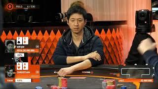 Weijie Zheng Eliminated | $10K Main Event Final Table | MILLIONS UK 2020