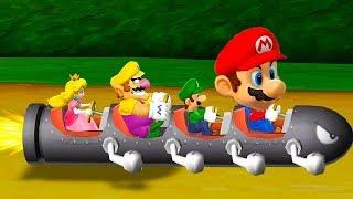 Mario Party 9 All Minigames - Mario vs Luigi vs Peach vs Waluigi (Master CPU)