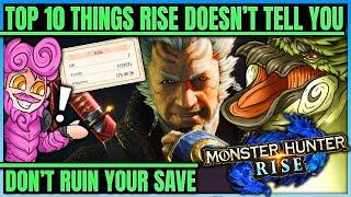 The Top 10 Things You NEED to Know Before Playing Monster Hunter Rise! (Tips/Tricks - Spoiler Free)