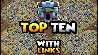 TOP 10 TOWN HALL 13 WAR BASES OF 2020 WITH LINKS - COC BEST TH13 BASE WITH LINK - TH13 WAR CWL BASE