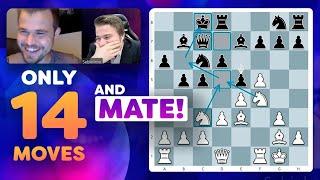 "OHOHOHOHOHO Good (K)Night" Beating a "GM” in 14 Moves | Magnus Carlsen Hand and Brain