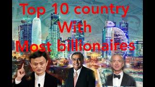 Top 10 country with most billionaires.