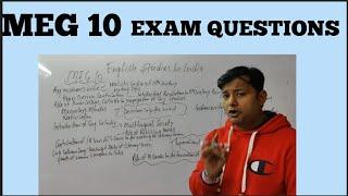 MEG 10 ENGLISH STUDIES IN INDIA EXAM QUESTIONS IGNOU