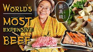 WORLD'S MOST EXPENSIVE BEEF (Matsusaka Wagyu) & ROASTED CRAB Bento Box in Matsusaka Japan