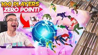 100 players jumping in the Zero Point!