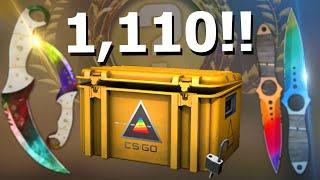 i opened 1110 csgo prisma 2 cases and you'll never believe what i got.