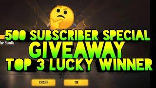 500 SUBSCRIBERS SPECIAL GIVEAWAY KA WINNER KON HAI ? // FREE FIRE INDIA