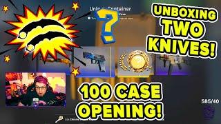 UNBOXING 2 KNIVES! 100 CASE OPENING | CS:GO | TweaK