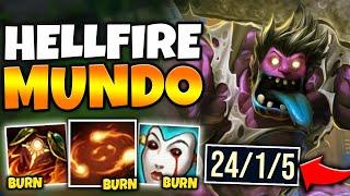 BURN YOUR ENEMIES IN SECONDS!! HELLFIRE DR. MUNDO IS FLAMING HOT - League of Legends