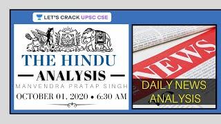 'The Hindu' Daily News Analysis | 1 October 2020 | UPSC CSE | Manvendra Pratap Singh