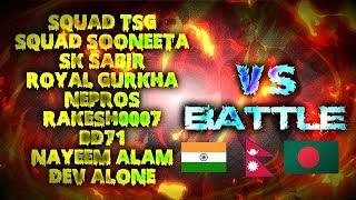 [Live] Freefire : India Vs Nepal Vs Bangladesh | Sooneta | TSG | SABIR | NAYEEM ALAM | RAKESH00007