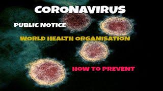 CORONAVIRUS UPDATE: HOW TO PREVENT (WHO)!